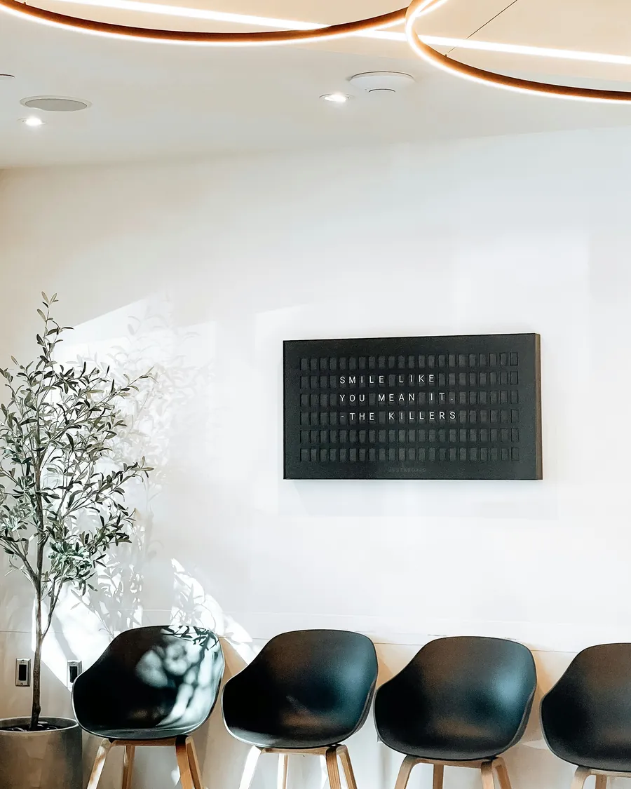 A calm, bright clinic waiting area